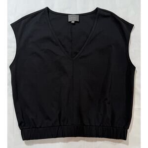 Leo & Sage by Pauline Sokol Black Tencel and Cotton Top Size Large (036)